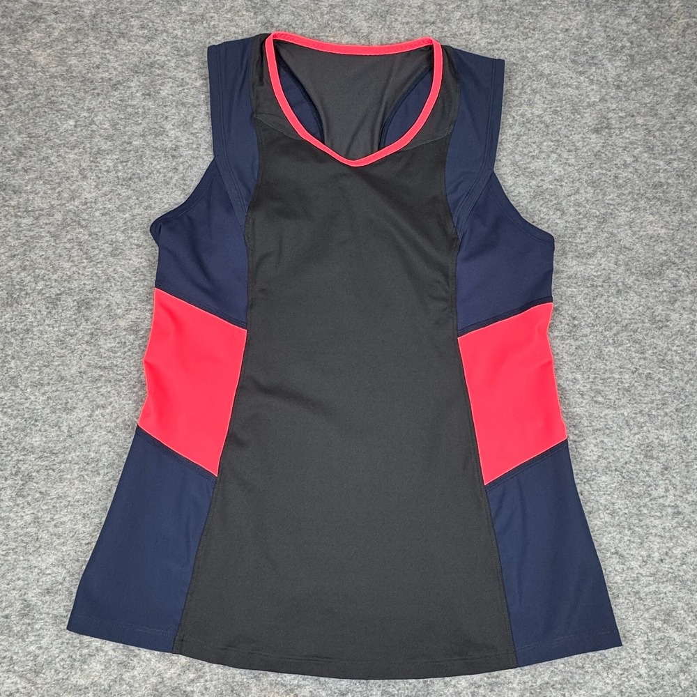 Lululemon Trail Bound Tank Deep Coal Deep Navy Electric Coral W1J10S Womens 10